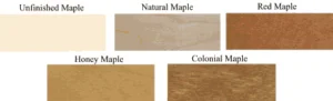 Maple wood counter rack stain finishes.