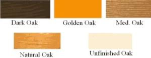 Oak Wood Finish selection.
