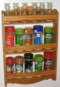 Wall hung wood spice racks you can order online. Handcrafted in USA at Dave's Spice Racks shop.,Our wood racks will help you organize all of your spices. 3-tier counter top racks. Spice racks that are wall-mounted. Contact us NOW to place your custom order from our extensive range of spice racks.
