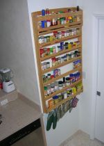 Large Maple wood spice rack. 52" tall, 30" wide. Classical Design. Order On-line. Large Maple wood spice rack.