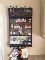 Custom Walnut wood spice rack. Combined Spice Rack Designs. What ever you wish. Custom Walnut wood spice rack.