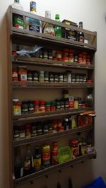 Custom made Pine wood spice rack. Order on-line. Custom Pine wood kitchen rack.
